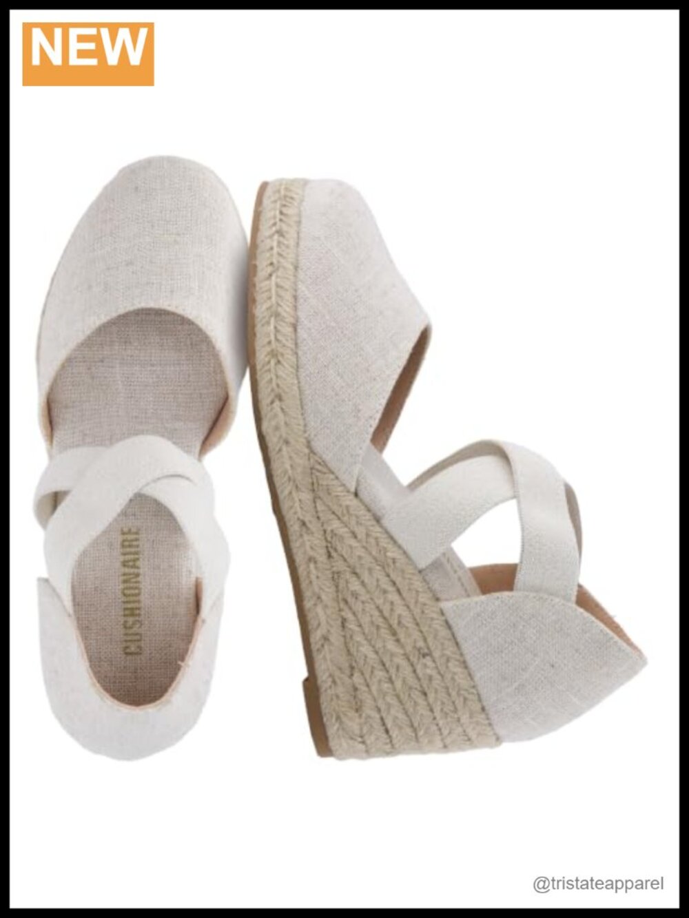 CUSHIONAIRE Chica Espadrille Wedge Sandals Slip On Closed Toe Womens Shoes